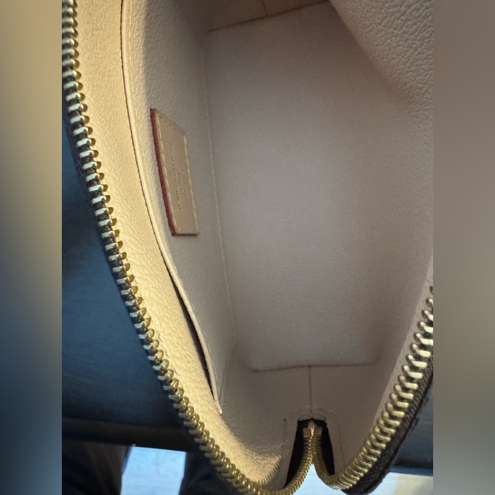 Authentic Louis Vuitton Monogram Dome Cosmetic Pouch - Brown with Gold Monogram - Picture 12 of 16